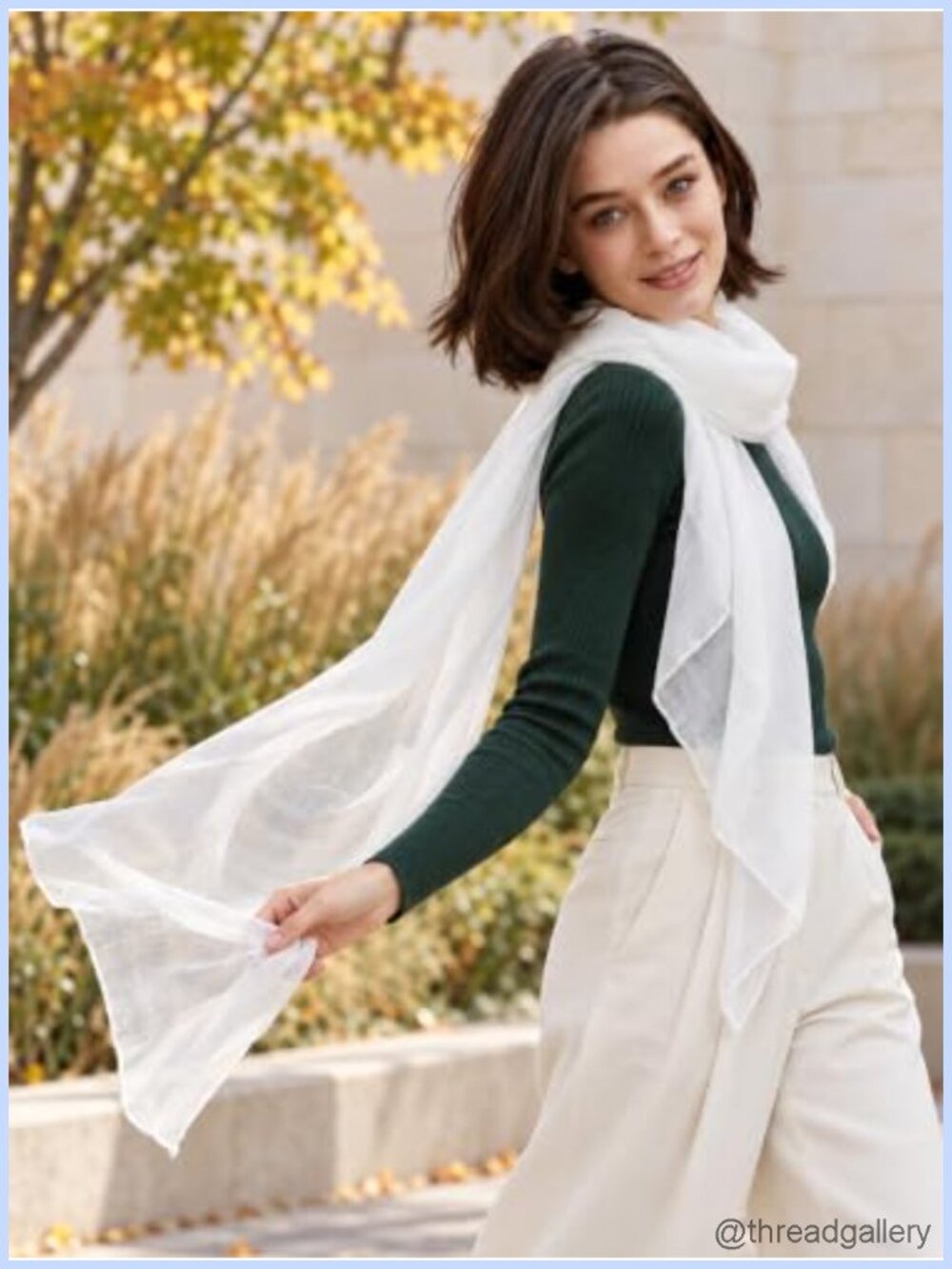 Lightweight Sheer Wrap Shawl Scarf Polyester Large 71x31 - Picture 4 of 6